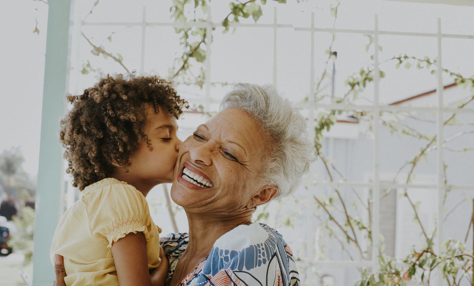 Woman with her grandchild.