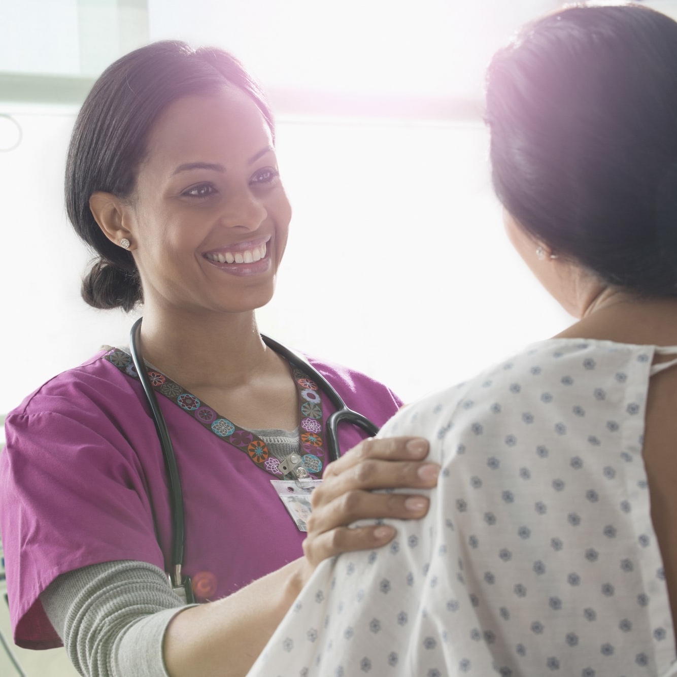 nurse with female patient