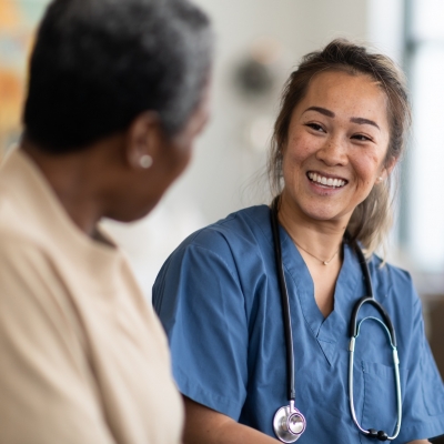 Doctor with patient.