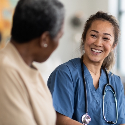 Doctor with a patient.