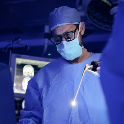 Surgeon performing surgery.